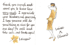 Thank you card outside